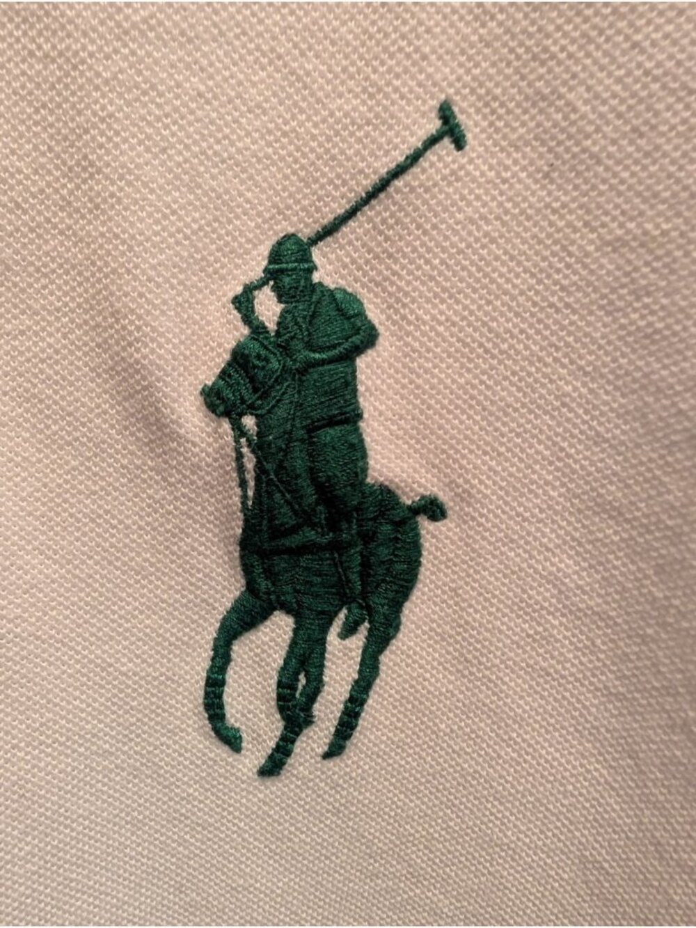 Ralph Lauren Black Label Skinny Polo Shirt Womens L White Wimbledon Big Pony - Picture 3 of 7